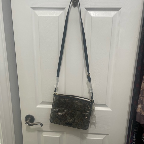 Fossil Black and Gold Crossbody Bag - Picture 1 of 16